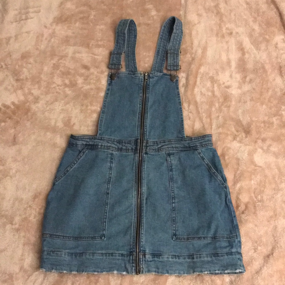 Denim overall dress